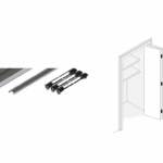 Set longheroni Modello Folding Concepta III Alluminio Anodizzato Altezza porta 1200-2200 mm | Hawa
